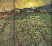 Enclosed Field with Risihng Sun (nn04) Vincent Van Gogh